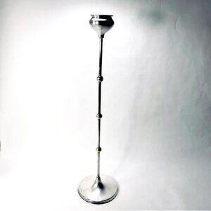 Vintage Towle Silver Plated Brass Tall Slender Minimal Classic Candle Holder